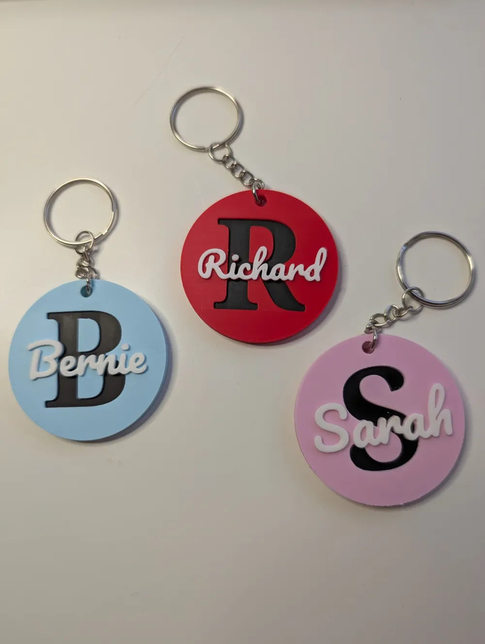 3D Printed Name Keychain - Personalized (Round)