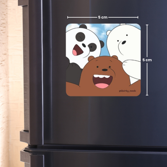 We Bare Bears Selfie - Fridge Magnet