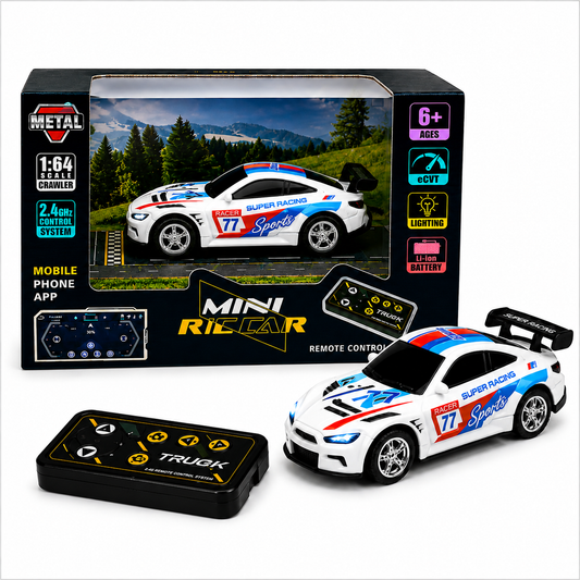 1:64 Mini Remote Control Racing Car – Alloy Model Sports Car
