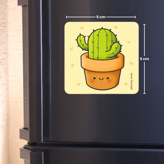 Cute Cactus - Fridge Magnet