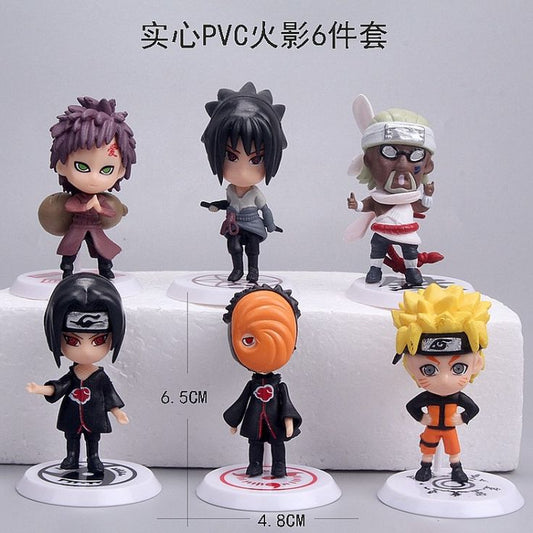 Naruto Set of 6 (6.5 cm, Chibby)