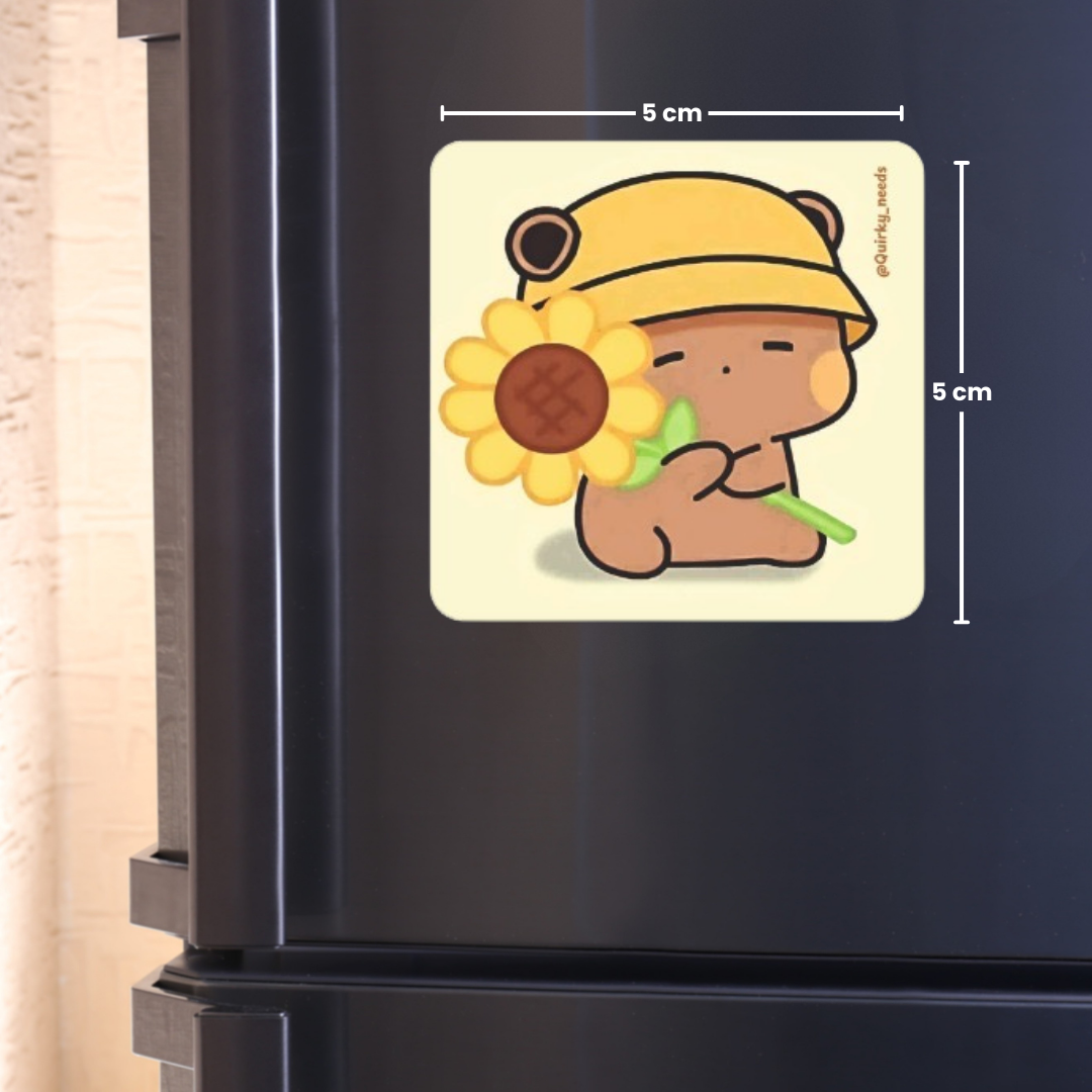 Sunflower Mochi - Fridge Magnet