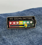 Social Battery - Enamel Pin